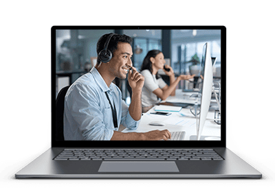 Contact centre agents using Google Cloud Contact Center AI (CCAI) from Bell.