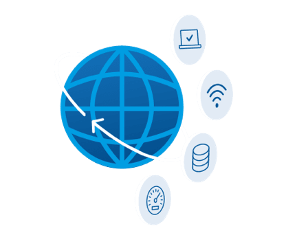 A globe with worldwide network and business growth