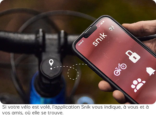 Si votre vélo est volé, l’application Snik vous indique, à vous et à vos amis, où elle se trouve.